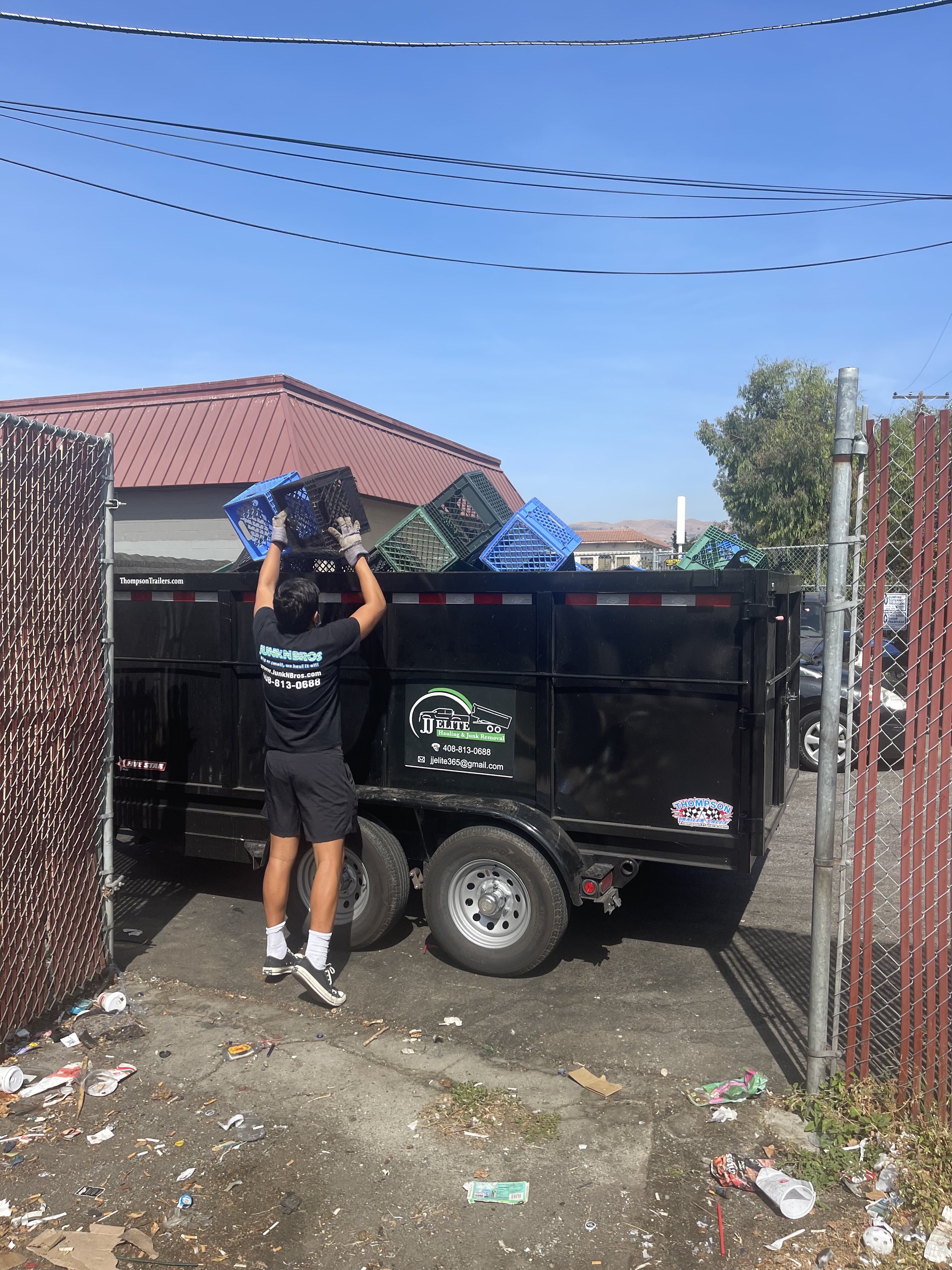 Loading the trailer at a Bay Area job