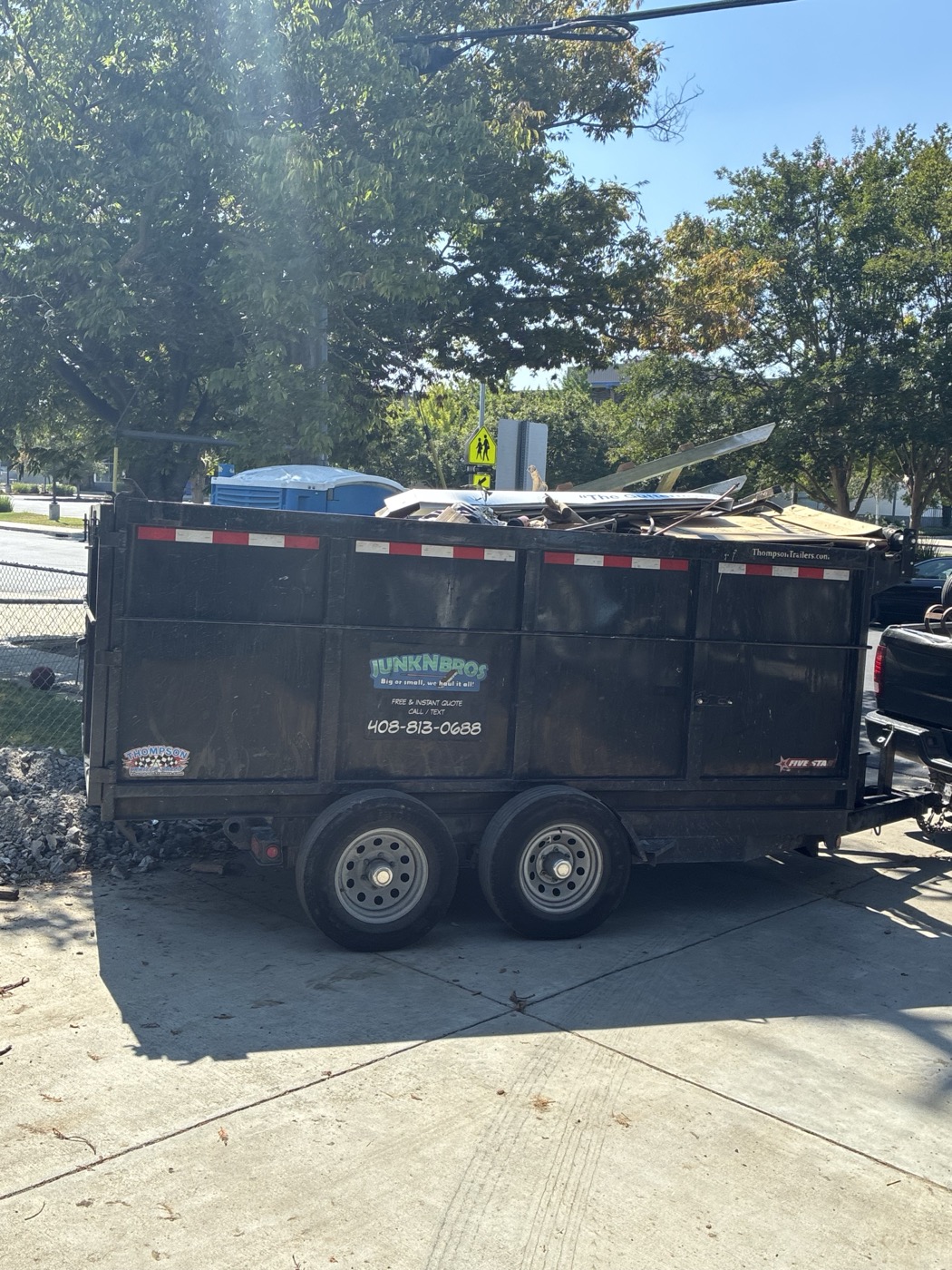 Junk N Bros truck on the job